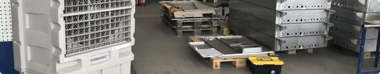 Hydroport berendezés a csarnokban